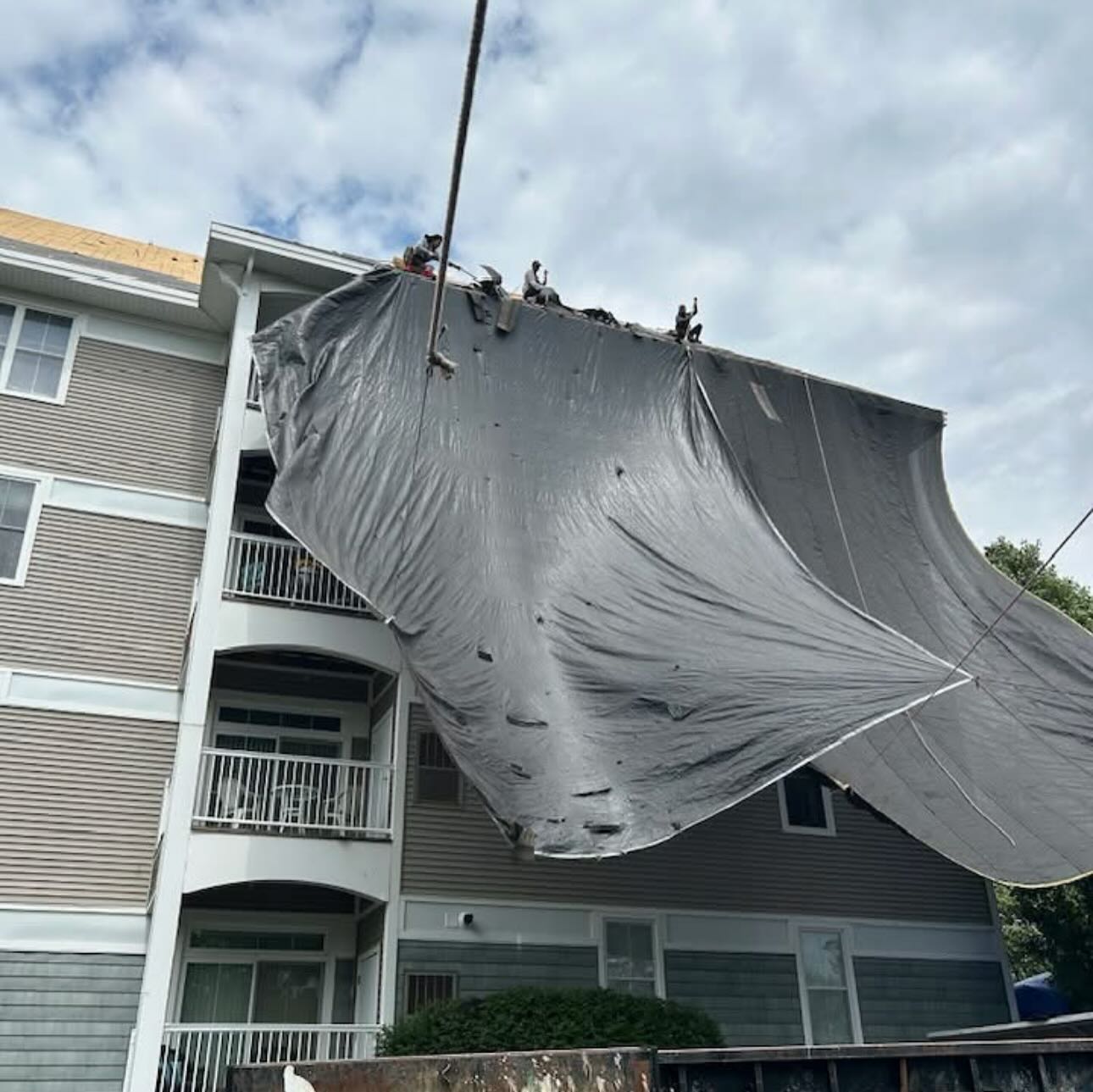 Asphalt roof install